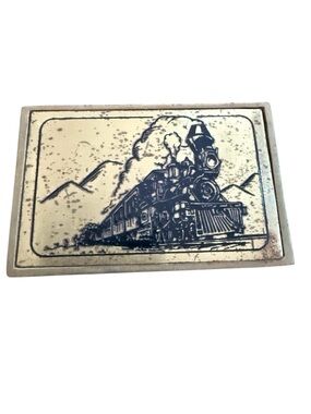 Vintage Train Locomotive Solid Brass Belt Buckle Waisted Belts Toronto